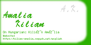 amalia kilian business card
